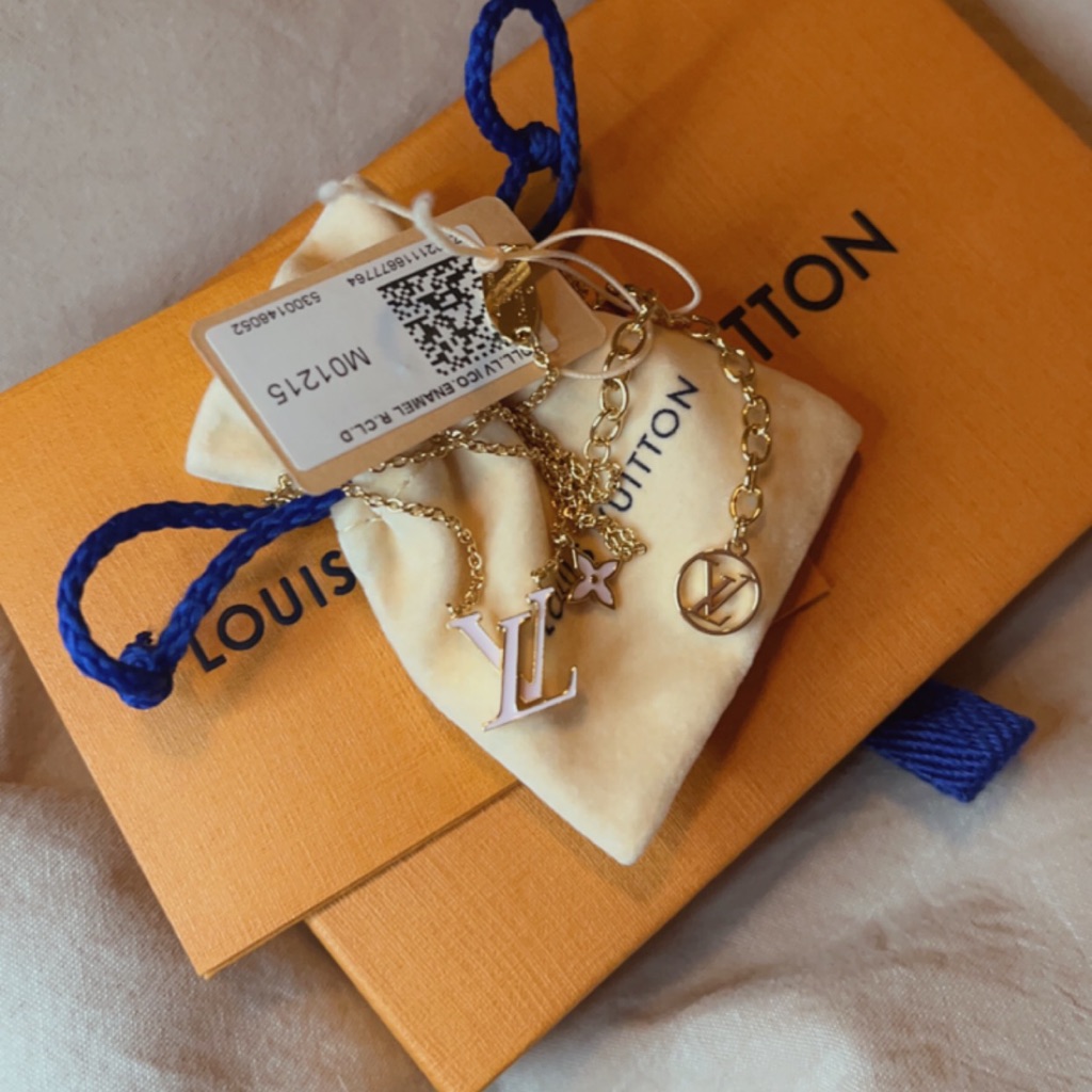 Louis Vuitton Spring Pink Enamel Necklace